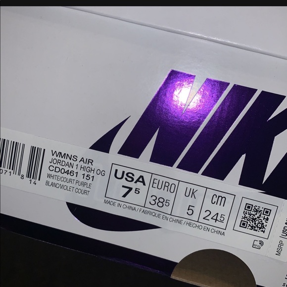 Jordan 1 High OG Court Purple - Picture 4 of 5